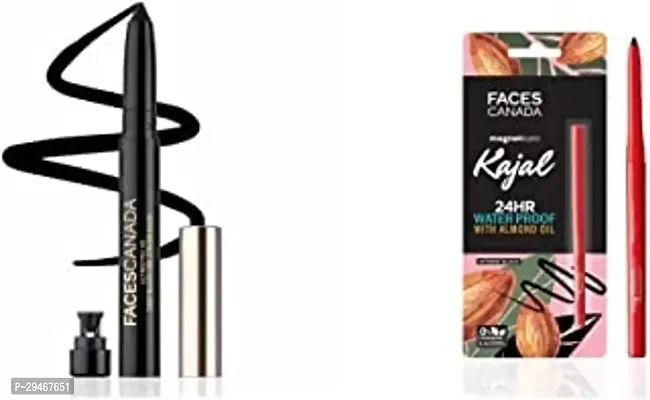 FACES CANADA Magneteyes Kajal -  0.35g | 24 Hr Long Stay | One Stroke Smooth Glide | Waterproof, Smudgeproof  Fadeproof | Deep Matte Finish |