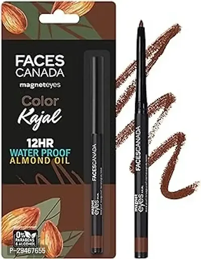 FACES CANADA Magneteyes Kajal -  0.35g | 24 Hr Long Stay | One Stroke Smooth Glide | Waterproof, Smudgeproof  Fadeproof | Deep Matte Finish |