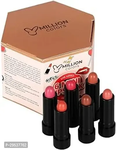 Happinessinside Professional Lipstick Combo Pack, Blushed Nude Edition Liquid Mini Lipsticks Matte Finish-thumb0