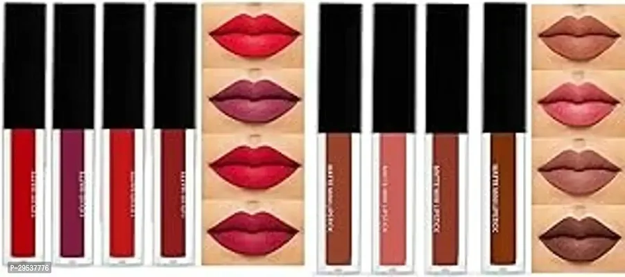 Happinessinside Professional Lipstick Combo Pack, Blushed Nude Edition Liquid Mini Lipsticks Matte Finish