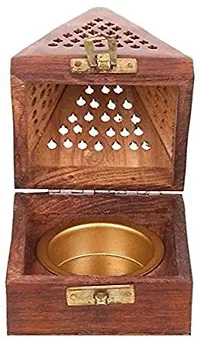 Giftswrap Wooden Handmde Incense/dhoop batti/agarbatti Holder/Stand Wooden Incense Holder-thumb2