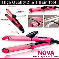 Straightener Nova 2009 2 in 1 Hair Curler  Straightener (Device Of Women) Hair Straightener(Pink) Hair Curler (Pink) Hair Straightener  (Pink)-thumb1