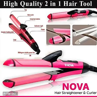 Straightener Nova 2009 2 in 1 Hair Curler  Straightener (Device Of Women) Hair Straightener(Pink) Hair Curler (Pink) Hair Straightener  (Pink)-thumb2
