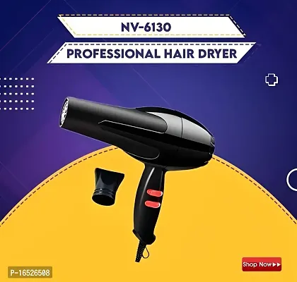Professional Multi Purpose 6130 Salon Style Hair Dryer Hot And Cold M97 Hair Dryer  (1800 W, Black)-thumb0