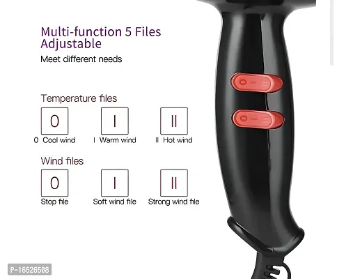 Professional Multi Purpose 6130 Salon Style Hair Dryer Hot And Cold M97 Hair Dryer  (1800 W, Black)-thumb5