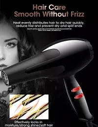 Hair Dryer, BLACK color hair dryer for men and women, 1500 watt hair dryer, 2 Speed 3 Heat Settings Cool Button with AC Motor, Concentrator Nozzle and Removable Filter-thumb1