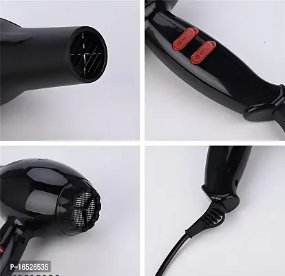 Hair Dryer, BLACK color hair dryer for men and women, 1500 watt hair dryer, 2 Speed 3 Heat Settings Cool Button with AC Motor, Concentrator Nozzle and Removable Filter-thumb5