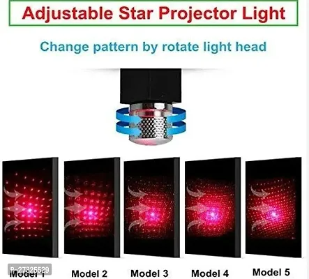 Star Night Projector Light for Car Universal Atmosphere Lamp For Party Decoration Home Bedroom Car Interior (Red)-thumb3