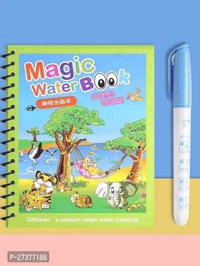 Water Magic Book (Pack of 1) Magic Doodle Pen, Coloring Doodle Drawing Board Games for Kids, Educational Toy for Growing Kids(Assorted Design)-thumb0