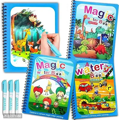 Water Magic Book (Pack of 1) Magic Doodle Pen, Coloring Doodle Drawing Board Games for Kids, Educational Toy for Growing Kids(Assorted Design)-thumb3