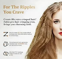 Hair Crimper Beveled edge for Crimping, Styling and volumizing with Ceramic Technology for gentle and frizz-free Crimping Electric Hair Tool Model no. - AZN 8006 apne valo hair ko roll karne vali mach-thumb1