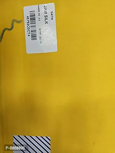 Maurya Women's Plain/Solid 100% Pure Cotton Silk Unstitched Fabric | for Making Kurti, Palazzo, Salwar, Gown, Garment etc. | Premium Dress Material- Yellow-thumb3