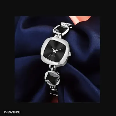 Premium Square Design black Stone Analog Watch for Women-thumb0