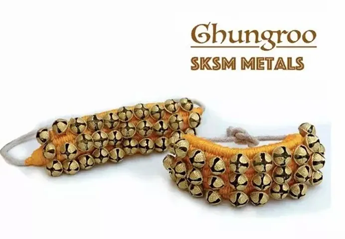 Ghungroo 3 Line Pad Brass Ghungroo For Kathak Dance | Women Ankle Bells For Classical Dance | Salangai Ghunghroo | Ghunghru | Ghungur | Ghungura | Chilanka | Salangai | Gejje