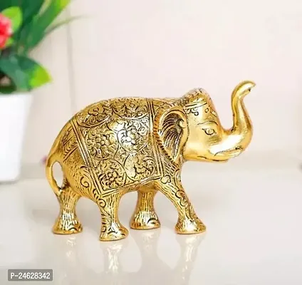 Metal Decorative Elephant Statue Showpiece