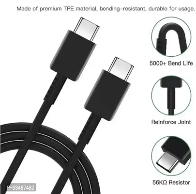 Black  Type C to Type C Fast Charging Data cable-thumb0