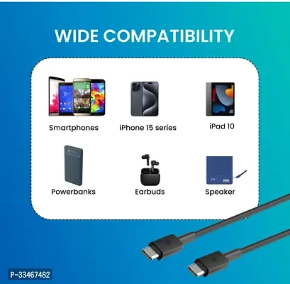 Black  Type C to Type C Fast Charging Data cable-thumb3