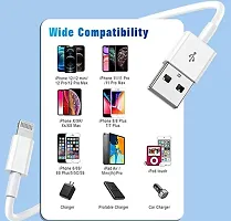 USB to Lightning white data cable Fast Charging-thumb1