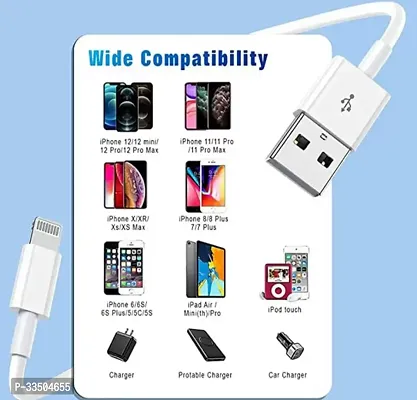 USB to Lightning white data cable Fast Charging-thumb2