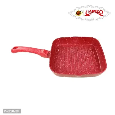 CAMEO HIGH QUALITY DIE CAST ALUMINIUM SQURE GRILL PAN (25 cm) - REDWHITE SPATTER