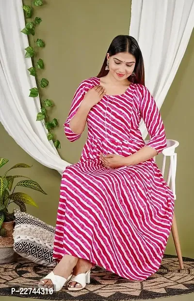 Fancy Rayon Maternity Feeding Kurtis for Women-thumb3