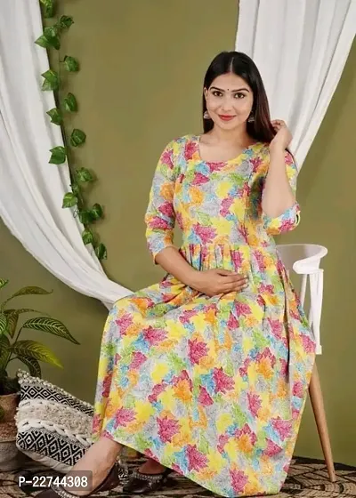 Fancy Rayon Maternity Feeding Kurtis for Women-thumb4