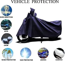 Nishi ? - Honda Activa 4G Two Wheeler Cover Water Resistance and UV Protected Premium Multi-Colored Patta 2 2 190T Fabric (Navy Blue 3)-thumb2