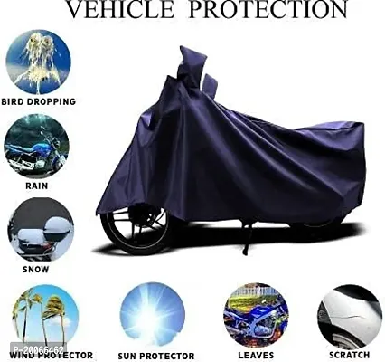 Nishi ? - Honda Activa 4G Two Wheeler Cover Water Resistance and UV Protected Premium Multi-Colored Patta 2 2 190T Fabric (Navy Blue 3)-thumb3