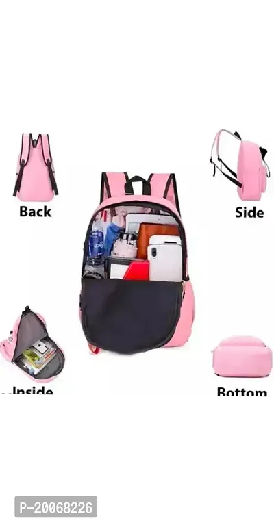 Nishi? Waterproof Backpack, Girls  Women Stylish Trendy College, School  College Bags (PINK BTS)-thumb4