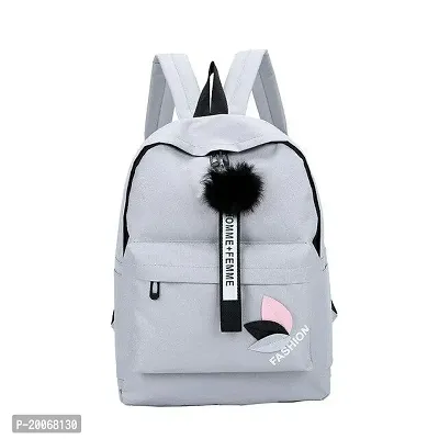 Nishi? Medium Kids Backpack Waterproof Backpack, Girls  Women Stylish Trendy College, School  College Bag (GREY)-thumb0