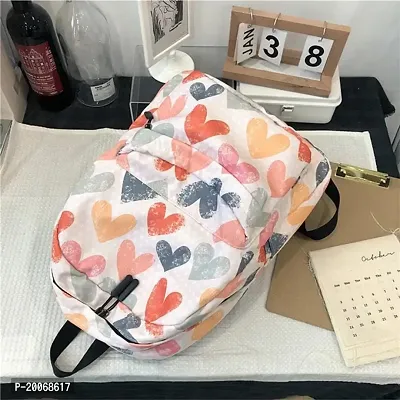 Nishi- Waterproof Casual Backpack, Girls  Women Stylish Trendy College, School  College Bag (Multi Heart)-thumb5