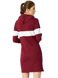 Popster Women's Cotton Hooded Neck Hoodie (POP0118238-P_Maroon_M)-thumb1