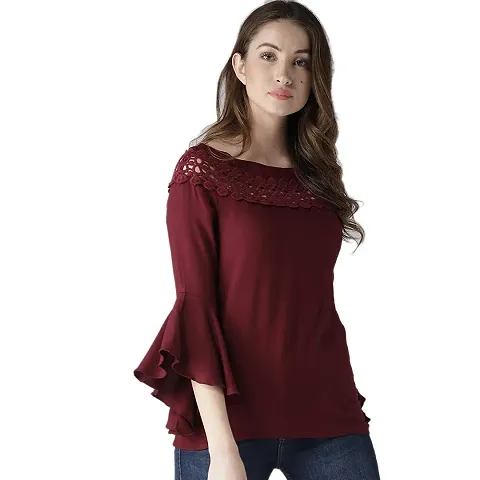 Cotton Bell Sleeve Tops