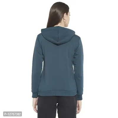 Popster Women's Fleece Hooded Neck Sweatshirt(POP0118489-XL_Blue_XL)-thumb4