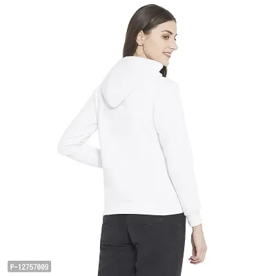 Popster Women's Fleece Hooded Neck Sweatshirt(POP0118493-M_White_M)-thumb4