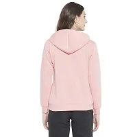 Popster Peach Printed Fleece Hoody Regular Fit Long Sleeve Womens Sweatshirt(POP0118490-XL)-thumb3
