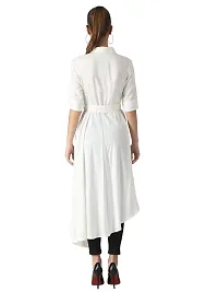 Popster Solid Rayon Collar Regular Fit Half Sleeve Womens Dress-thumb2