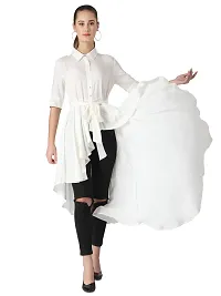 Popster Solid Rayon Collar Regular Fit Half Sleeve Womens Dress-thumb4