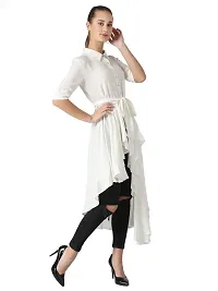 Popster Solid Rayon Collar Regular Fit Half Sleeve Womens Dress-thumb3