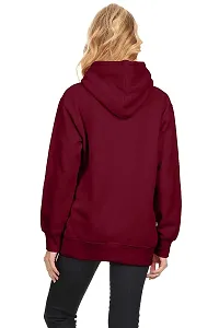 Popster Women's Cotton Hooded Neck Sweatshirt (POP0118246-P_Maroon_XL)-thumb1