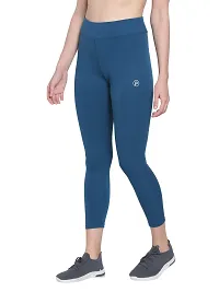 Popster Blue Solid 4 Way Lycra Skinny Womens Yoga Pants-thumb1