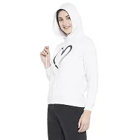 Popster Women's Fleece Hooded Neck Sweatshirt(POP0118493-M_White_M)-thumb2