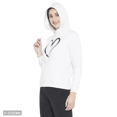 Popster Women's Fleece Hooded Neck Sweatshirt(POP0118493-M_White_M)-thumb3