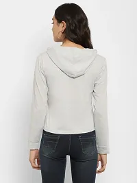 Popster Grey Printed Cotton Hoody Regular Fit Long Sleeve Womens Tshirt(POP0118439-GRY-S)-thumb3