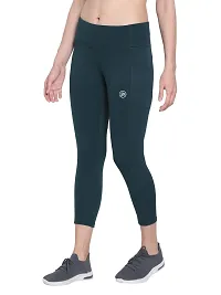 Popster Green Solid 4 Way Lycra Skinny Womens Yoga Pants-thumb1