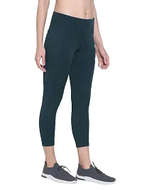 Popster Green Solid 4 Way Lycra Skinny Womens Yoga Pants-thumb2