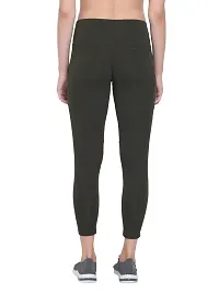 Popster Olive Solid 4 Way Lycra Skinny Womens Yoga Pants-thumb3