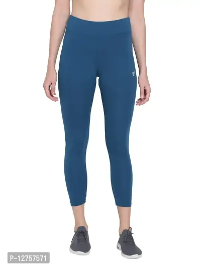 Popster Blue Solid 4 Way Lycra Skinny Womens Yoga Pants