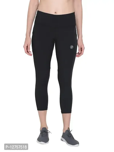 Popster Black Solid 4 Way Lycra Skinny Womens Yoga Pants