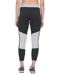 Popster Black Color Block 4 Way Lycra Skinny Womens Yoga Pants-thumb3